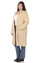 Load image into Gallery viewer, Hooded Sweater Cardigan (H. Beige)
