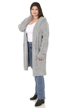 Load image into Gallery viewer, Hooded Sweater Cardigan (H. Grey)
