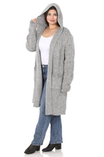 Load image into Gallery viewer, Hooded Sweater Cardigan (H. Grey)
