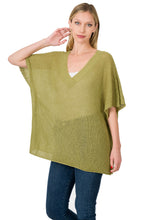 Load image into Gallery viewer, Over Sized V-neck Sweater (Sage)
