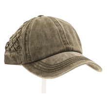 Load image into Gallery viewer, Basket Woven Criss-Cross High Ponytail CC Ball Cap
