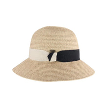 Load image into Gallery viewer, Color Block Ribbon Band Trim C.C Cloche Sun Hat

