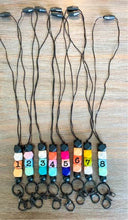 Load image into Gallery viewer, Silicone Hex Bead Lanyard (Lt Purple/Mint)
